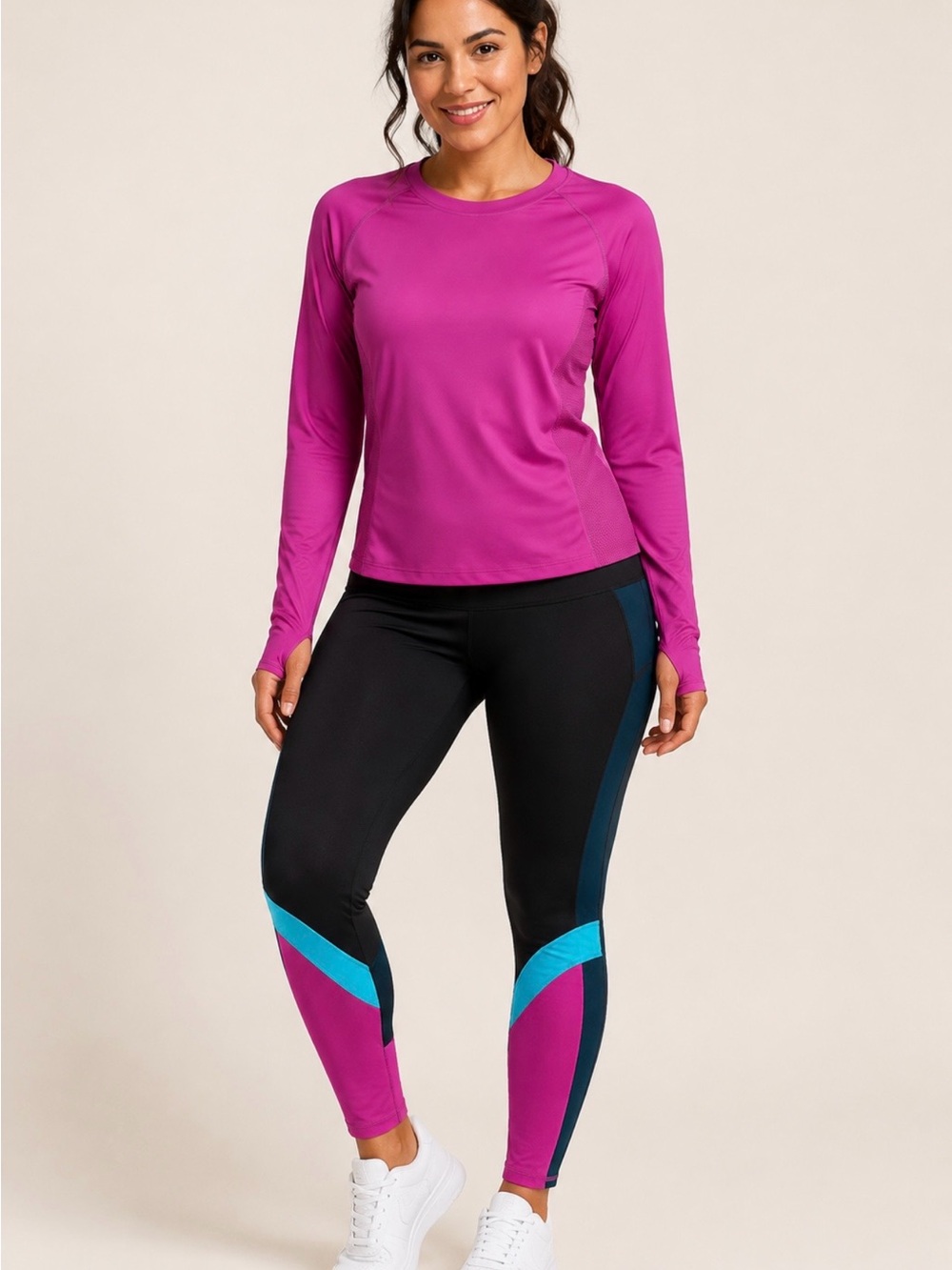 Women’s Magenta Long-Sleeve Active Top fila retro set nwot